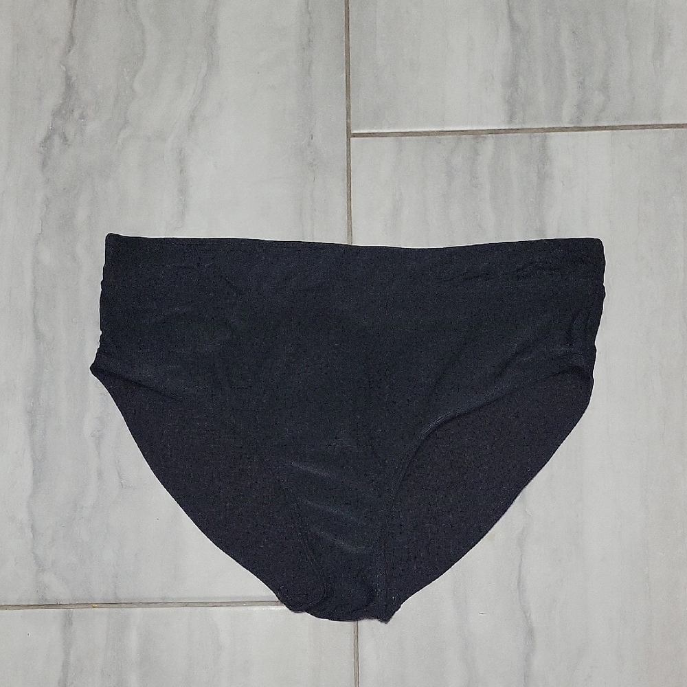 Paper Denim and Cloth Classic Black High Waist Swim Bottoms SZ 12